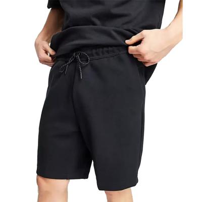 China High Quality Anti-Wrinkle Gym Shorts For Men Custom Logo Summer Cotton Shorts Blank Plain Black Fleece Shorts for sale