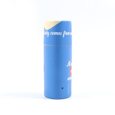 China 10g~100g Free-Plastic Biodegradable Cosmetic Combination Solid Lip Balm Cylinder Deodorant Packaging Lift Up Paper Tube With Custom Printed for sale