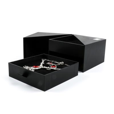 China Jewelry Set Logo Luxury Printed Jewelry Storage Portable Jewelry Boxes Custom Packaging Unique Necklace Jewelry Packaging Box for sale