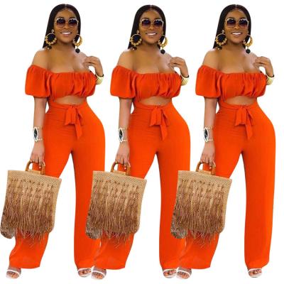 China QUICK DRY Women Jumpsuit And Romper Solid Color Short Sleeve Shoulder Off Sexy Jumpsuit for sale