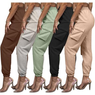 China 2022 Anti-wrinkle Amazon hot fashion casual sports pocket pants with pockets three-dimensional trousers for sale