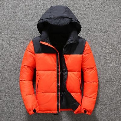 China Dropshipping Viable White Goose Down Hood Stitched Medium Length Couple Men's Jackets Coats Warm Coat Men's Winter Coats for sale