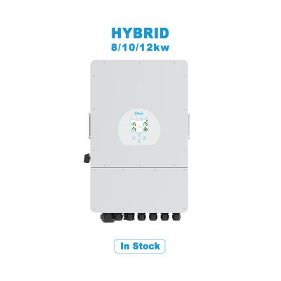 China Deye  8kw 10kw 12kw SG04LP3-EU three phase Triple  hybrid solar inverter 420*670*233mm for sale