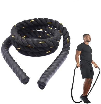 China Custom Logo Durable 2.8 Meter Heavy Jump Rope Battle Rope Jumping Weighted Jump Rope For Men Fitness Exercise Training for sale