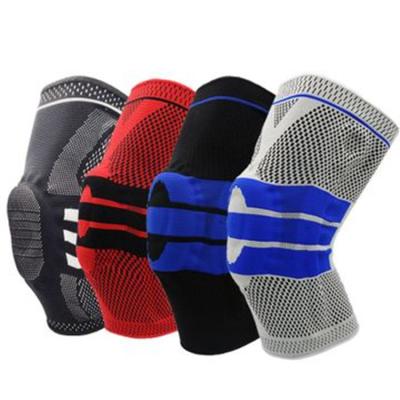 China Sports Knee Cap Knee Protector Sports Knee Pads Professional Silicone Spring Support Anti-collision Basketball Knee Pads Climbing Running Fitness for sale