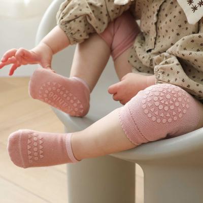 China Baby Knee Protector Anti Slip Baby Knee Protector Cotton Anti Slip Walking Crawling Socks QUICK DRY Non Slip Safety Socks For Kids Toddler for sale