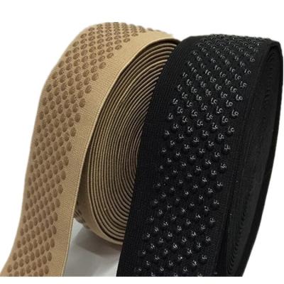 China Factory Price Selling Elastic Webbing Strap Hot Silicone Coated Non-slip Anti-slip Webbing Elastic Webbing for sale