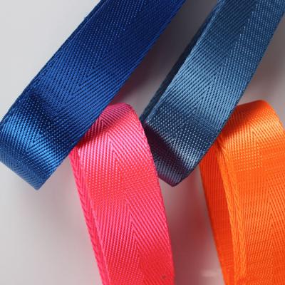 China Wholesale 20/25/32/38/50mm Elastic Herringbone Webbing Ties Webbing Polyester Nylon Woven Webbing For Custom Waistband Waistband for sale