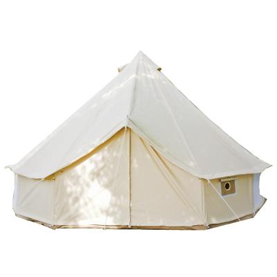 China Luxury Tent 4m 5m 6m 100% Cotton Canvas Outdoor Entertainment Single Bell Tents for sale