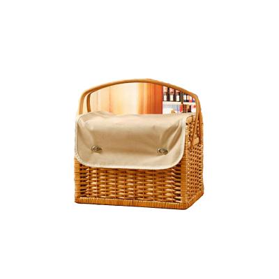 China Sustainable Picnic Basket Family Camping Outside Luxury Wicker Basket for sale