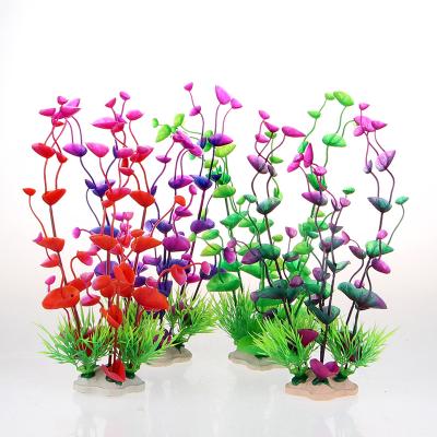 China Viable Wholesale Aquarium Decoration Aquatic Accessories Dip Plastic Artificial Fish Tank Plant for sale