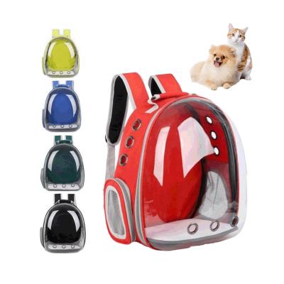 China Transparent Summer Breathable Outdoor Travel Space Capsule Pet Carrier Exhibition Backpack Bag For Pet for sale