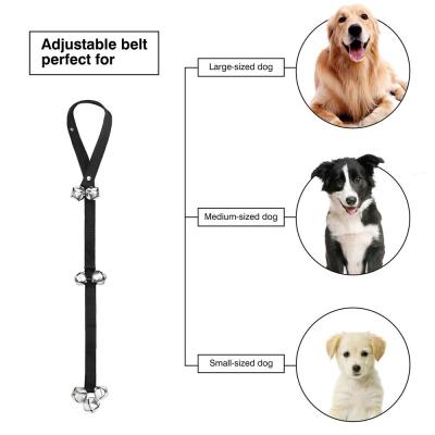 China Viable Bed Bell Dog Door Bell Dog Bed Basin Training Adjustable Puppy Doorbell for sale