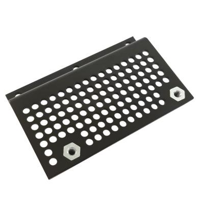 China Stainless Steel OEM Sheet Metal Perforated Stamping Panel Metal Cabinet Cover Powder Coating for sale