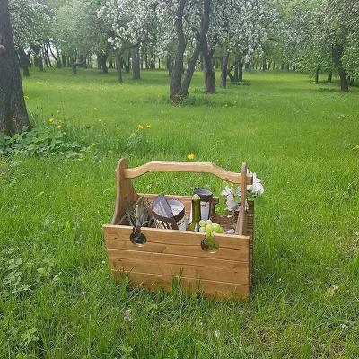 China Mini Size 2-in-1 Function Folding Table Basket Picnic Table Picnic Table Desktop Storage Traditional Custom Camping Convenient Basket for sale