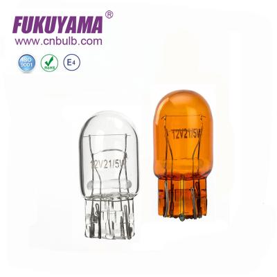 China T20 S25 LEAD-FREE GLASS Amber Auto Bulb Tail Lamp High Quality Halogen Lamp Type for sale