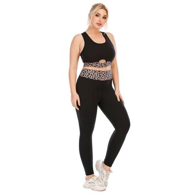 China Newest Arrivals Antibacterial Women's Sport Gym Yoga Vest Bra Floral Print Long Pants Set Female Sports Jog Legging Pants Outfits Wear Set for sale