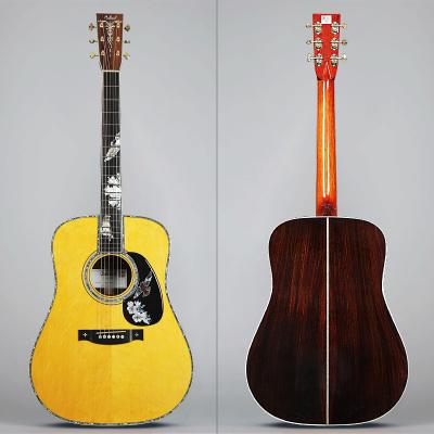 China Solid Engelmann Fir Bear Claw CSRD42 Engelmann Fir Rosewood OEM All Solid Handmade Acoustic Guitar For Sale for sale