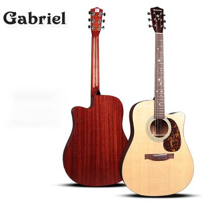 China Sitka Fir Solid Low Price Factory Direct Sale OEM Service Cheap Acoustic Handmade Guitars 41 Inch Acoustic Guitars For Wholesale for sale