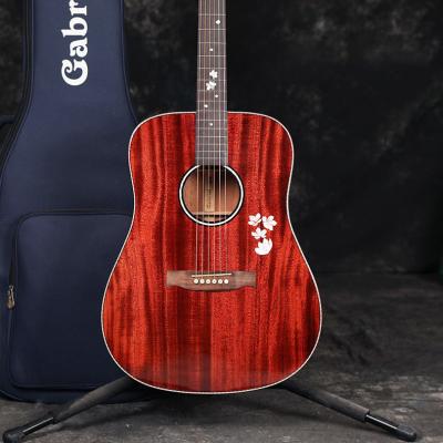 China Solid Sitka Fir/Electric Acoustic Guitar Manufacturer Supply Low Wholesale Price Solid Mahogany With OEM Logo Service For Friend's Gift for sale