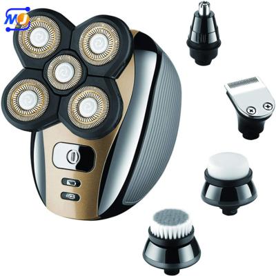 China Rechargeable Hair Clippers Zkagile Five Heads Rechargeable Electric Shaver Five Heads Hair Clippers Nose Ear Hair Trimmer Floating Men for sale