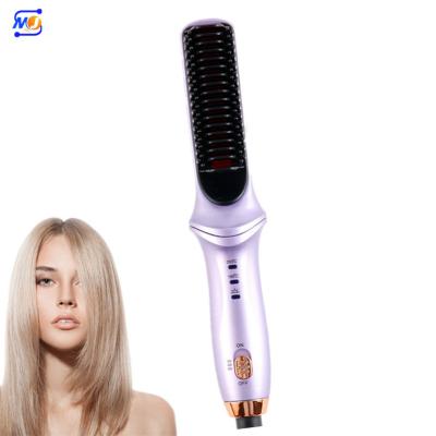 China Zkagile Waterproof Heating Straighten Brush 2 In 1 Brushes For Straightening Hair for sale