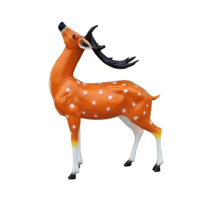 China Africa Christmas Decor New Product Life Size Fiberglass Deer Statue Sculpture for sale