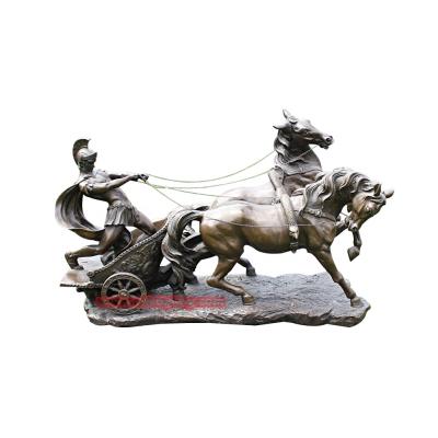 China Europe High Quality Metal Material Sculpture Apollo Sun God Chariot Garden Bronze Statue Sets for sale