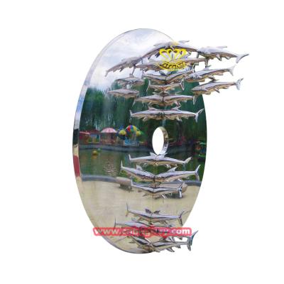 China Europe modern metal crafts sculpt stainless steel fish for sale