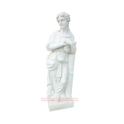 China Hot Sale Eco - Friendly Hand Carved Polished Marble Figure Women 's Statues for sale