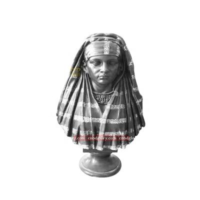 China Beautiful Eco-friendly Polished Black Marble Figure Bust Statues For Sale Home Decorations for sale