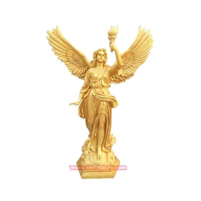 China Europe Garden Ornament Products Metal Sculpture Gold Goddess Figure Bronze Statues for sale