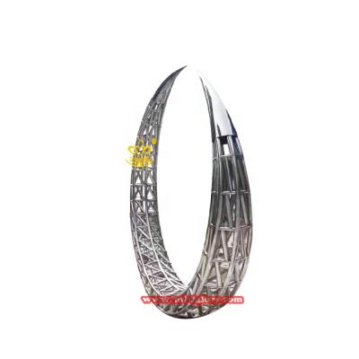 China Europe Large Sculpture Stainless Steel Outdoor Modern Sculpture For Sale Rings for sale