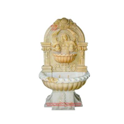 China Eco-friendly Marble Water Fountain Water Fall On The Wall For Garden Decoration for sale