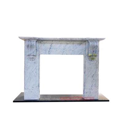 China Customized Service Provinial Modern French Marble Louis Marble Fireplace for sale