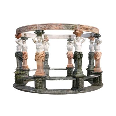 China Eco-friendly Large Sculpture Stone Nature Marble Statue Natural Marble Gazebo for sale