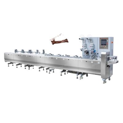 China High Quality Horizontal Food Control 9-Servo Protein Bar Flow Packing Machine for sale