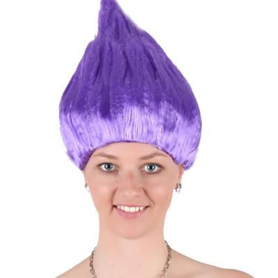 China Fire Proof Synthetic Hair Wig Cap Cosplay Costume Party Halloween Troll Wigs Men Women Men Women for sale