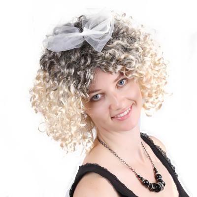 China Cheap Blonde Synthetic Natural Wave Hair Wigs Afro Curly Party Wig for sale