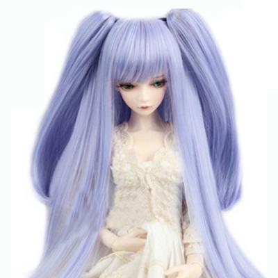 China Newest Fashion Silky Straight Design Purple Wave Synthetic Hair For Dolls Wigs for sale