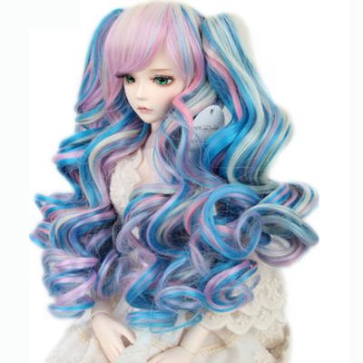 China Deep Wave Color Lovely Lolita Styling Cute Fashion Bjd Doll Mixed Wigs With Ponytails For Girls for sale