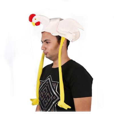 China Funny Dobby Party Chicken Hats For Adults for sale