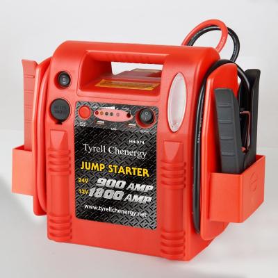 China Multifunctional High Power Jump Starter 12V /24V Car Battery Booster Smart Jump Starter For Heavy Duty Vehicle 30*18.5*37.5CM for sale