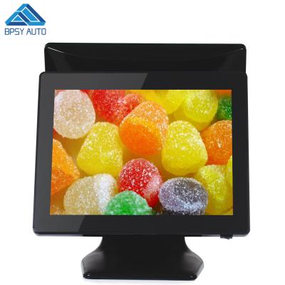 China True 15 inch dual flat screen pos terminal touch screen all in one 15 pos system 4:3 inch for sale