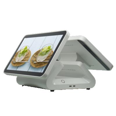 China Dual Screen All In One Touch Protect POS Terminal 15.6 Inch POS System Touch Screen With J1900 15.6 Inch CPU for sale