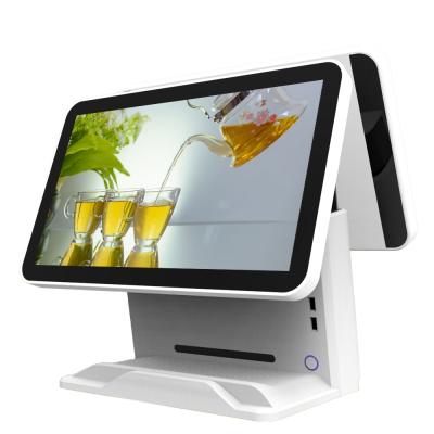 China BPSY Dual Screen 15.6 Inch True Resistive Or Flat Capacitive Touch All In One Toucnscreen POS Terminal 15.6 16:9 Inch for sale