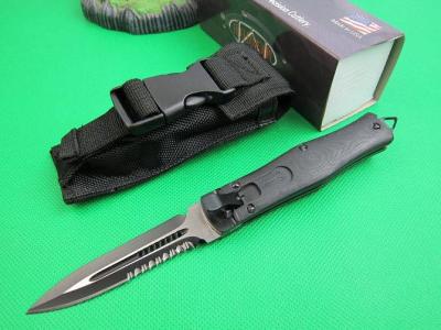 China Microtech knife half serrated for sale