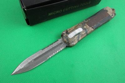 China Microtech knife A163 double blade half serrated for sale