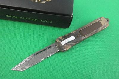 China Microtech knife A163 single blade half serrated for sale