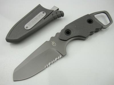 China Gerber survival knife grey titanium hunting knife for sale